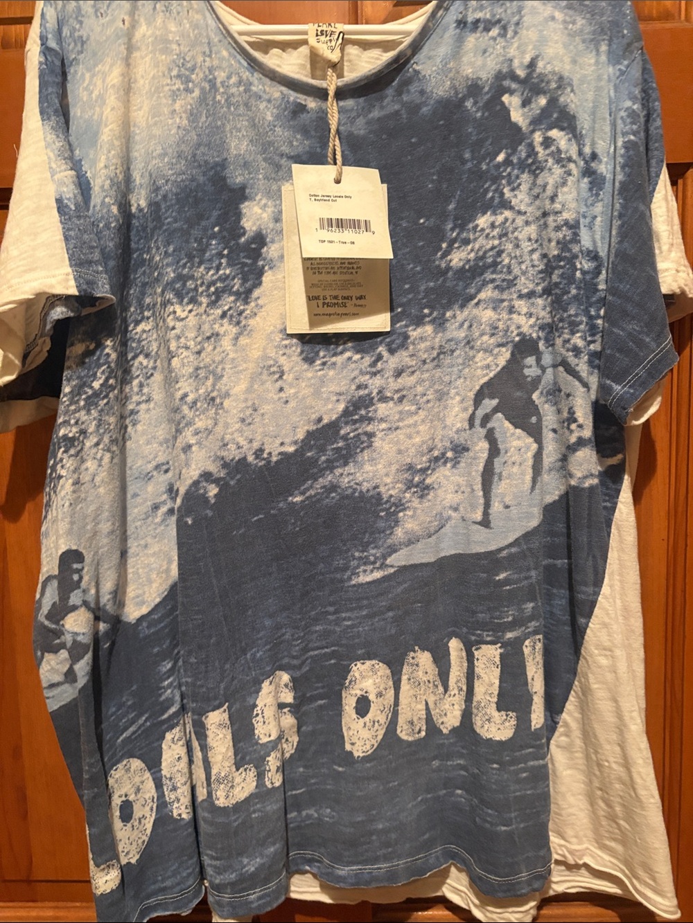 Magnolia Pearl Blue and Cream Tie-Dye Top - Picture 7 of 7